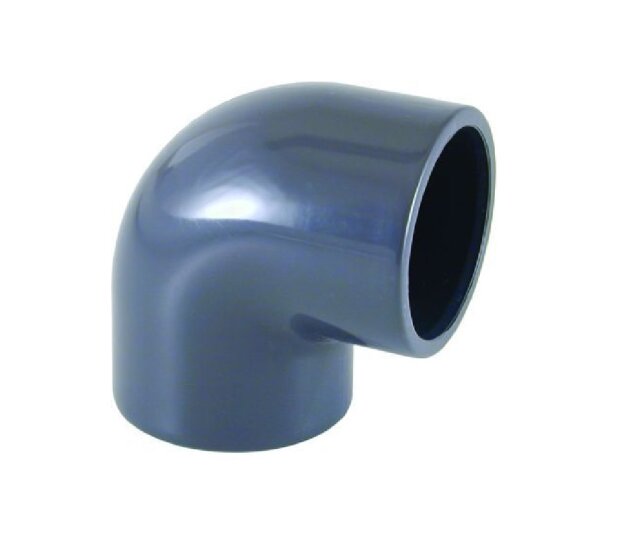 PVC Winkel  Ø 75 mm 90° mit Muffen PVC Klebewinkel PN10