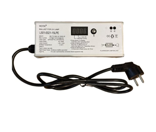 Rota Amalgam Vorschaltgerät Kaltstart 25-105 Watt Ersatzgerät fuer Air-Aqua