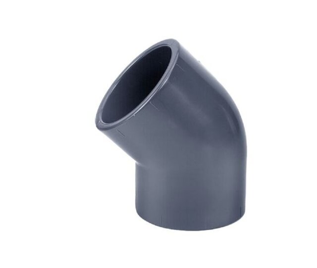Cepex PVC Winkel Ø 63 mm 45° mit Muffen PVC Klebewinkel PN10