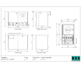 DVS Trommelfilter Entry 25 combi Schwerkraft mit Steuerung und Spülpumpe