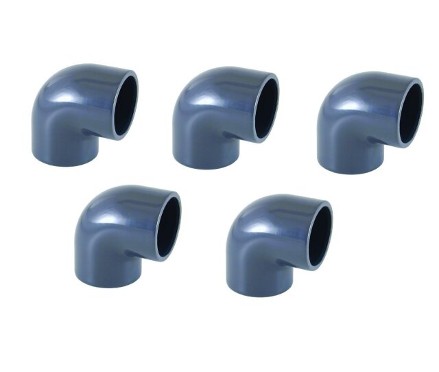 Koi Herdecke 5 x Ø 50mm PVC Winkel 90° 5 Stück