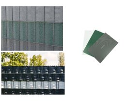10 x Premium Hart PVC - Sichtschutzstreifen-moosgruen 2520mm x190mm x1,3mm