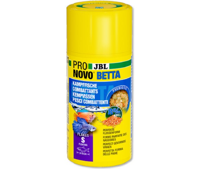 JBL PRONOVO BETTA FLAKES S 100 ml Hauptfutterflocken für Kampffische von 3-10 cm