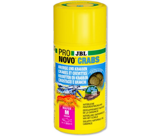JBL PRONOVO CRABS WAFER 100 ml Größe M Hauptfutter-Wafer für Krebse, Krabben und Scherengarnelen von 1-20 cm