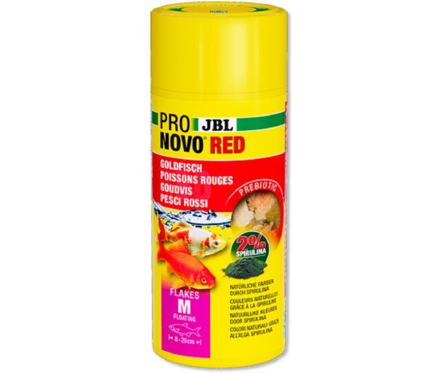 JBL PRONOVO RED FLAKES Größe M 250 ml Hauptfutter-FLocken für Goldfische von 8-20 cm