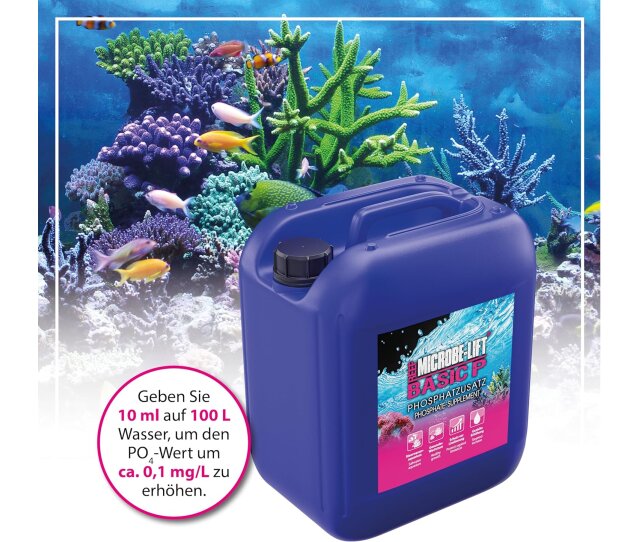 Microbe-Lift Basic P -  Phosphat-Erhöhung 5l für Süß- und Meerwasser