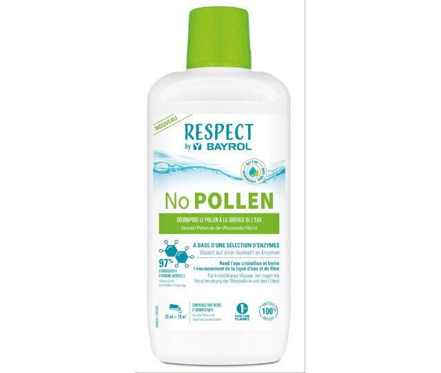 Respect by Bayrol No Pollen 1l zur Zersetzungen von Pollen die sich auf der Wasseroberfläche ansammeln