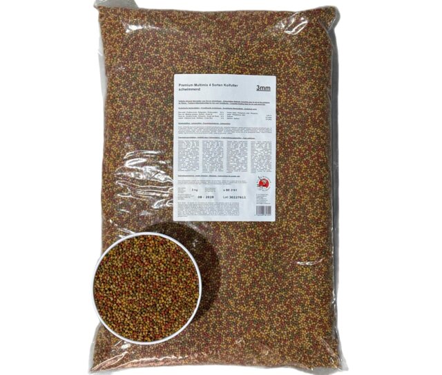 Koi Herdecke 3 mm Multimix 4 Sorten Koifutter schwimmend 5 kg