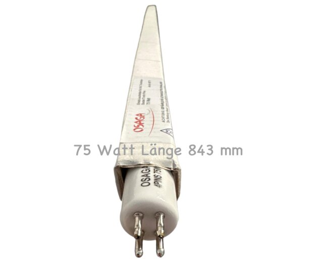 UVC Osaga Ersatzleuchtmittel 75 Watt T5 weißer Sockel 85 cm 4 Kontakte