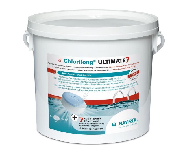 Bayrol Poolwasserdesinfektion Chlorilong ULTIMATE 7 300 g Tabletten 4,8 kg