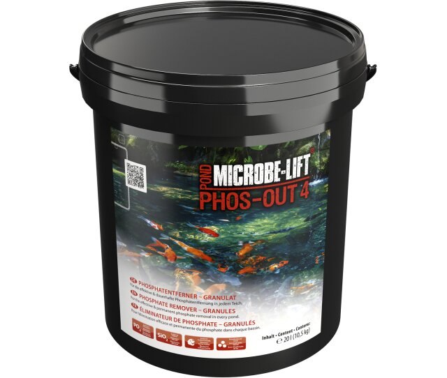 Microbe-Lift Phosphatentferner-Granulat PHOS-OUT 4 POND 20 Liter (10,5kg)