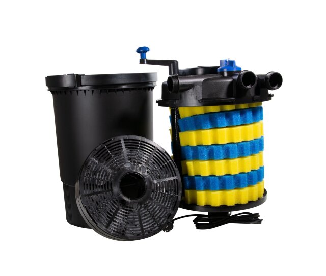 Aquaforte Teichfilter Druckfilter 30000 mit Rückspülfunktion und UVC 55 Watt