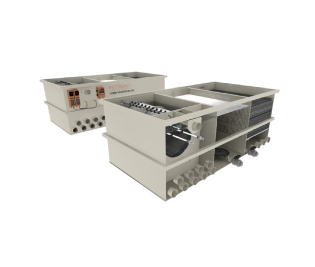 Filtreau Combi Drum 80-100 XXL Schwerkraft Excellence Line-Trommelfilter mit UVC/Filtermaterial/Spülpumpe