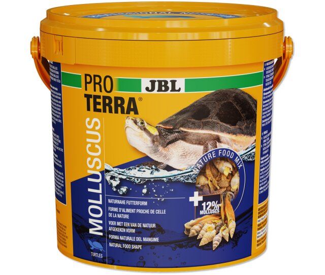 JBL Proterra Molluscus 2500 ml- ganze Schnecken, Gammarus und Fisch-Sticks für Wasser- und Sumpfschildkröten