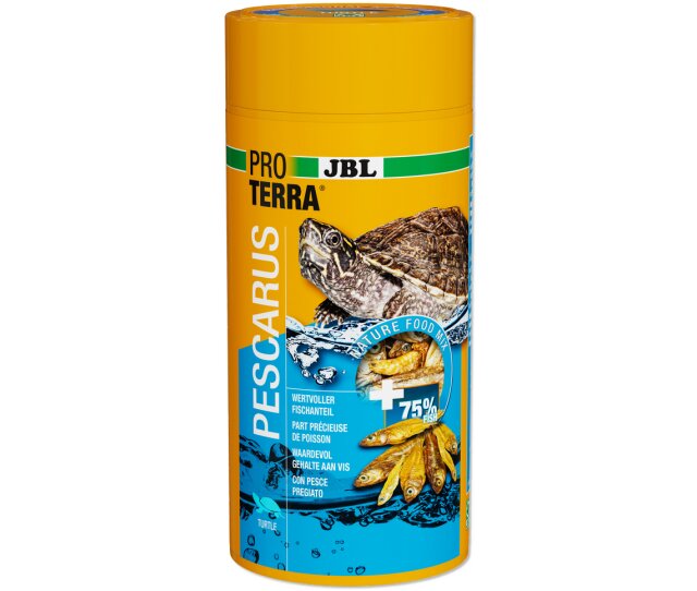 JBL Proterra Pescarus 1000 ml- ganze Fische mit Garnelen als Leckerbissen für alle Sumpf- und Wasserschildkröten