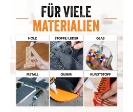 ARKA Kraftprotz 50g dickflüssiger Gel Sekundenkleber extra stark-verwendbar für Plastik, Kunststoff, Glas, Holz, Stein, Metall