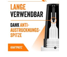 ARKA Kraftprotz 50g dickflüssiger Gel Sekundenkleber extra stark-verwendbar für Plastik, Kunststoff, Glas, Holz, Stein, Metall