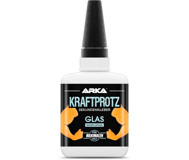 ARKA Kraftprotz dickflüssig 50 g für das Verkleben von Glas und Acrylglas aller Art