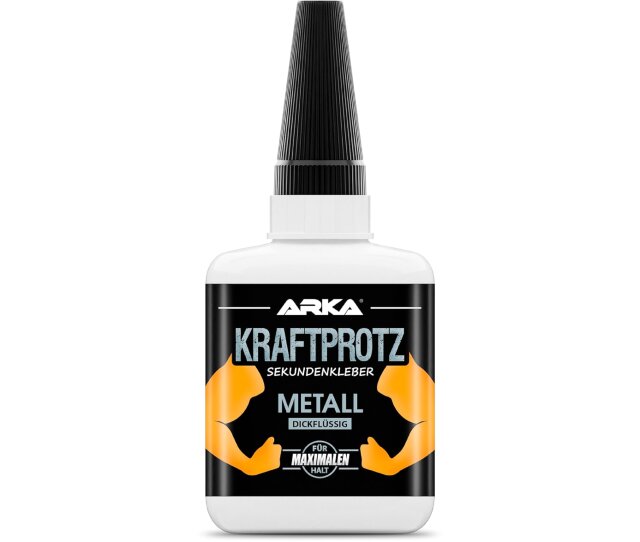 ARKA Kraftprotz Metall Kleber dickflüssig zum Verkleben von Metallen aller Art
