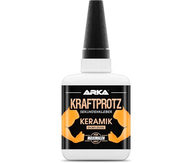 ARKA Kraftprotz Sekundenkleber dickflüssig 50 g für Keramik und Porzellan