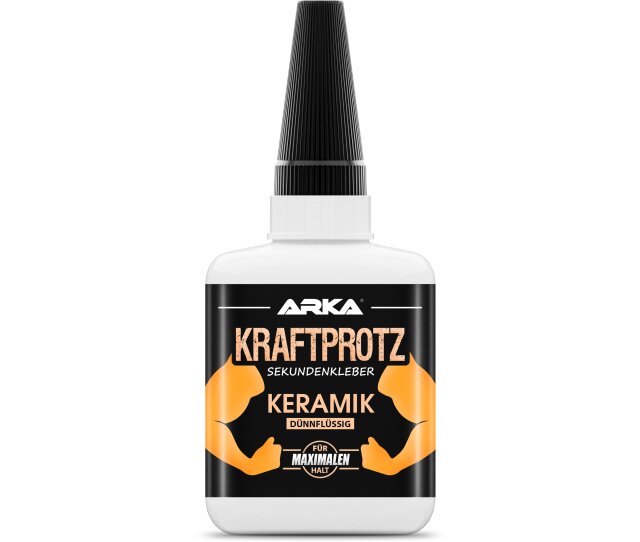 ARKA Kraftprotz Sekundenkleber dünnflüssig 50 g für Keramik und Porzellan