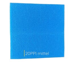 KH mitteler Aquarien Filterschaum blau 20 PPI 50x50x3 cm...