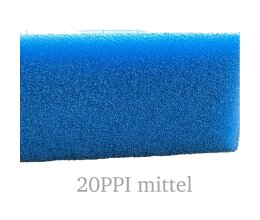 KH mittlerer Aquarien Filterschaum blau 20 PPI 50x50x10...