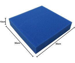 KH feiner Aquarien Filterschaum blau 30 PPI 50x50x10 cm Filtermatte