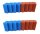 Ersatzschwamm Set fuer Oase Biotec 18-60000 Teichfilter 8 x grob blau 8 x fein 21,5x15,5x9cm rot passt auch für Oase