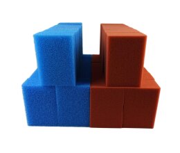 Ersatzschwamm Set passend für Oase Screenmatic 140000 Teichfilter 4 x grob blau 7 x fein rot 7 x mittel