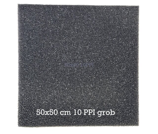 KH grober Aquarium Filterschaum schwarz 10 PPI 50x50x3 cm Filtermatte