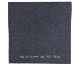 KH feiner Aquarium Filterschaum schwarz 30 PPI 50x50x5 cm...