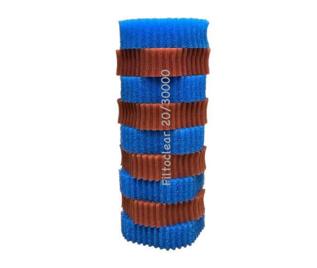 KH Ersatzschwammset Filtoclear 20000/30000 Filter 5x blau-4x rot passend für Oase