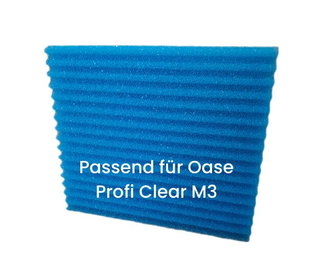 KH Filerschwamm grob blau schmal (10PPI) 37x 33,5 cm passend für Oase ProfiClear M3