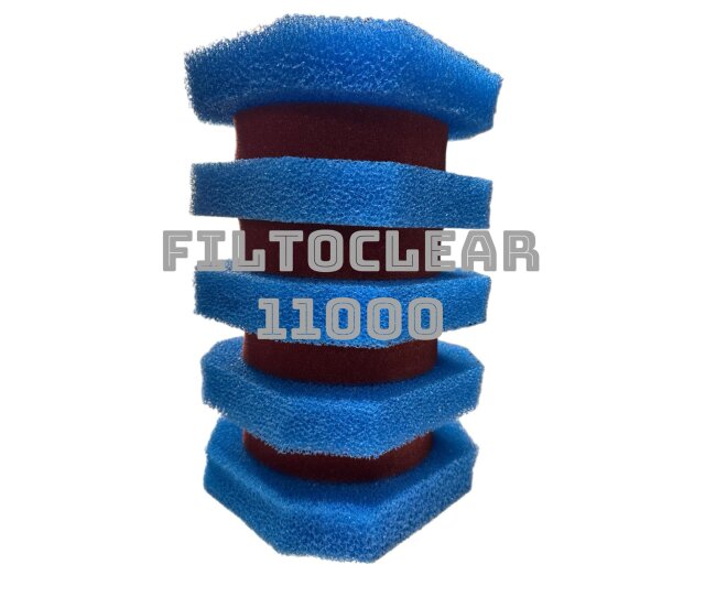 KH Filterschwammset Filtoclear 11000 Filter 5x blau/ 4x rot passend für Oase