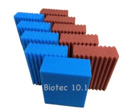 Ersatzschwamm Set passend für Oase Biotec 10 .1 Teichfilter 4 x rot 4 x blau 1 x blau sehr fein