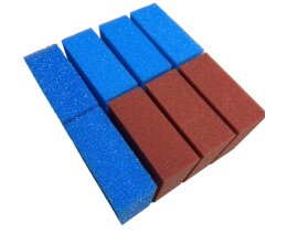 KH Ersatzschwamm Set für Oase Screenmatic 40000 Teichfilter 2 x grob blau 3 x mittel 3 x fein rot passt auch fuer Oase