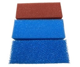KH Ersatzschwamm Set für Oase Screenmatic 40000 Teichfilter 2 x grob blau 3 x mittel 3 x fein rot passt auch fuer Oase