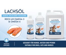Lachsöl reich an Omega 3 & 6 für...
