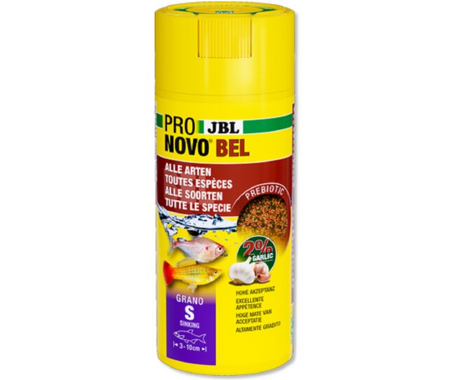 JBL PRONOVO BEL GRANO S 100ml CLICK  Hauptfutter-Granulat für alle Aquariumfische von 3-10 cm