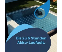 AquaForte M60 Akku Poolroboter – App-steuerbar-kabellos, Boden-, Wand- & Wasserlinienreinigung