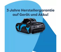 AquaForte M60 Akku Poolroboter – App-steuerbar-kabellos, Boden-, Wand- & Wasserlinienreinigung