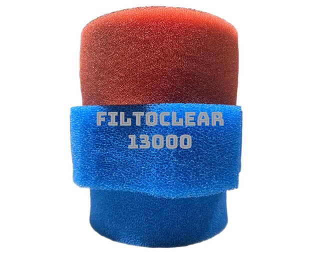 KH Ersatzschwammset Filtoclear 13000 Teichfilter 2x blau / 1x rot passend für Oase