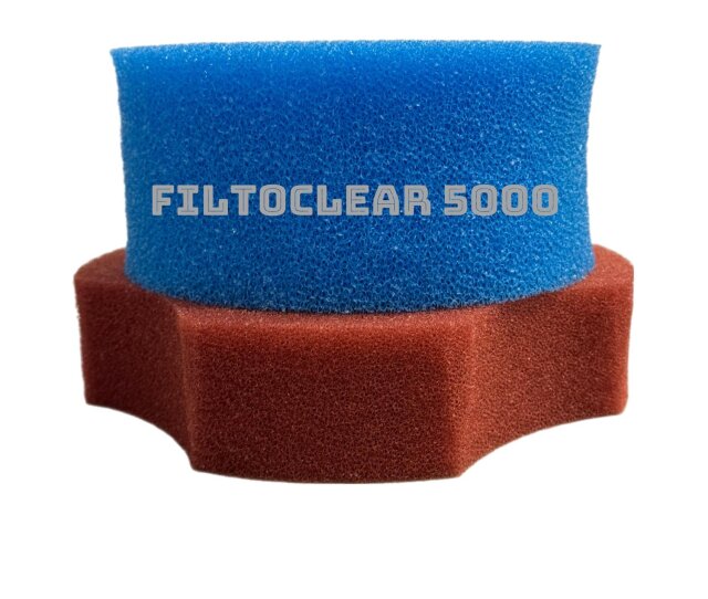 KH Filterschwammset Filtoclear 5000 Filter 1x blau / 1x rot passend für Oase