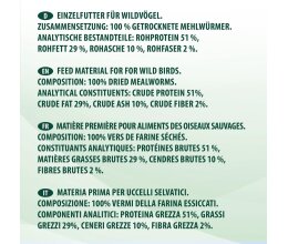 1kg/5,6l  Mehlwürmer getrocknet – Insektensnack Vögel Nager, Koi, Schildkröten-Reptilien