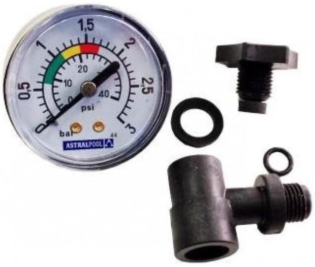 Astralpool Manometer Set Anschluss hinten Poolfilter