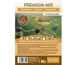 5 l Mix aus Mehlwürmern- Gammarus - Seidenraupen...