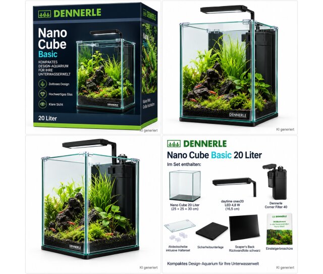 Dennerle Nano Cube Basic 20 Liter Aquarium Set