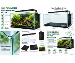 Dennerle Nano Tank Basic 60 Liter Aquarium Set 60 × 35 × 30 cm