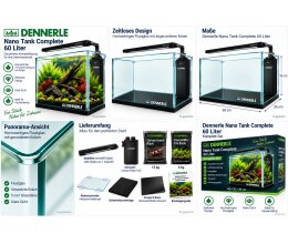 Dennerle Nano Tank Complete 60 Liter Aquarium Komplettset 60 × 35 × 30 cm